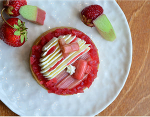 Tarte fraise & rhubarbe