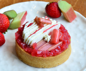 Tarte fraise & rhubarbe