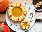Tarte à la citrouille, argousier & orange sanguine